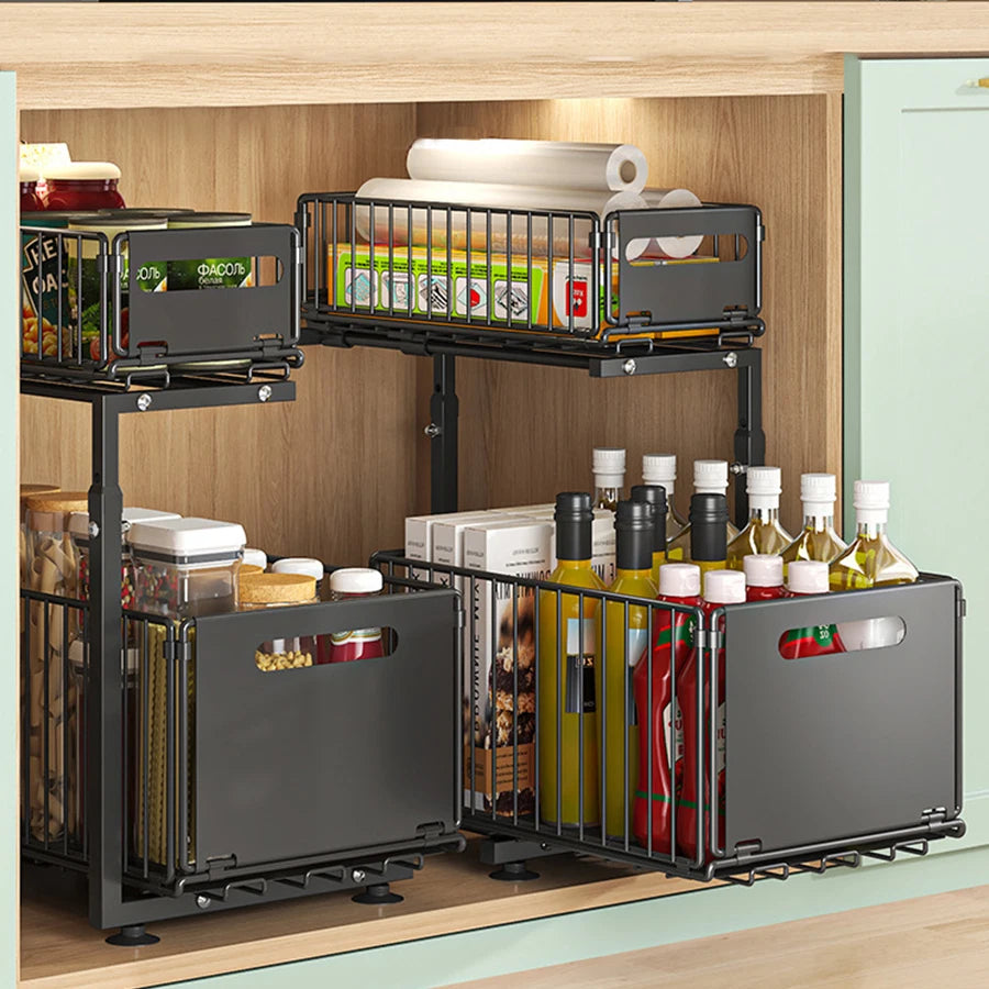 2-Tier Under-Sink Pull-Out Organizer