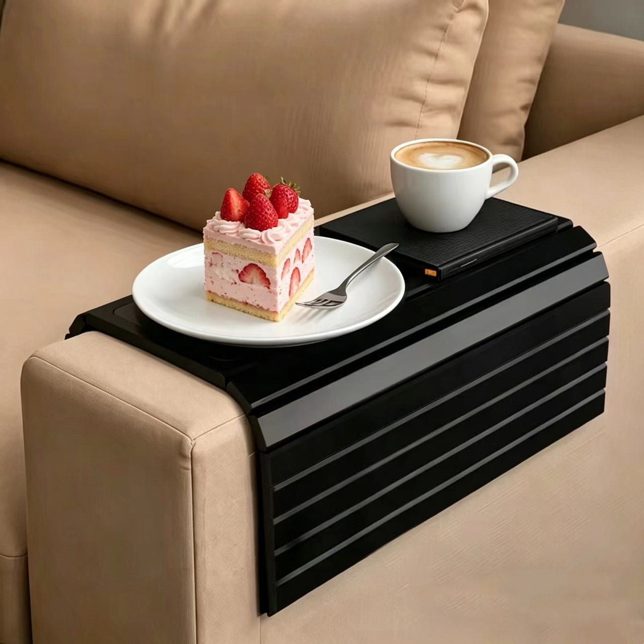 Foldable Bamboo Sofa Armrest Tray