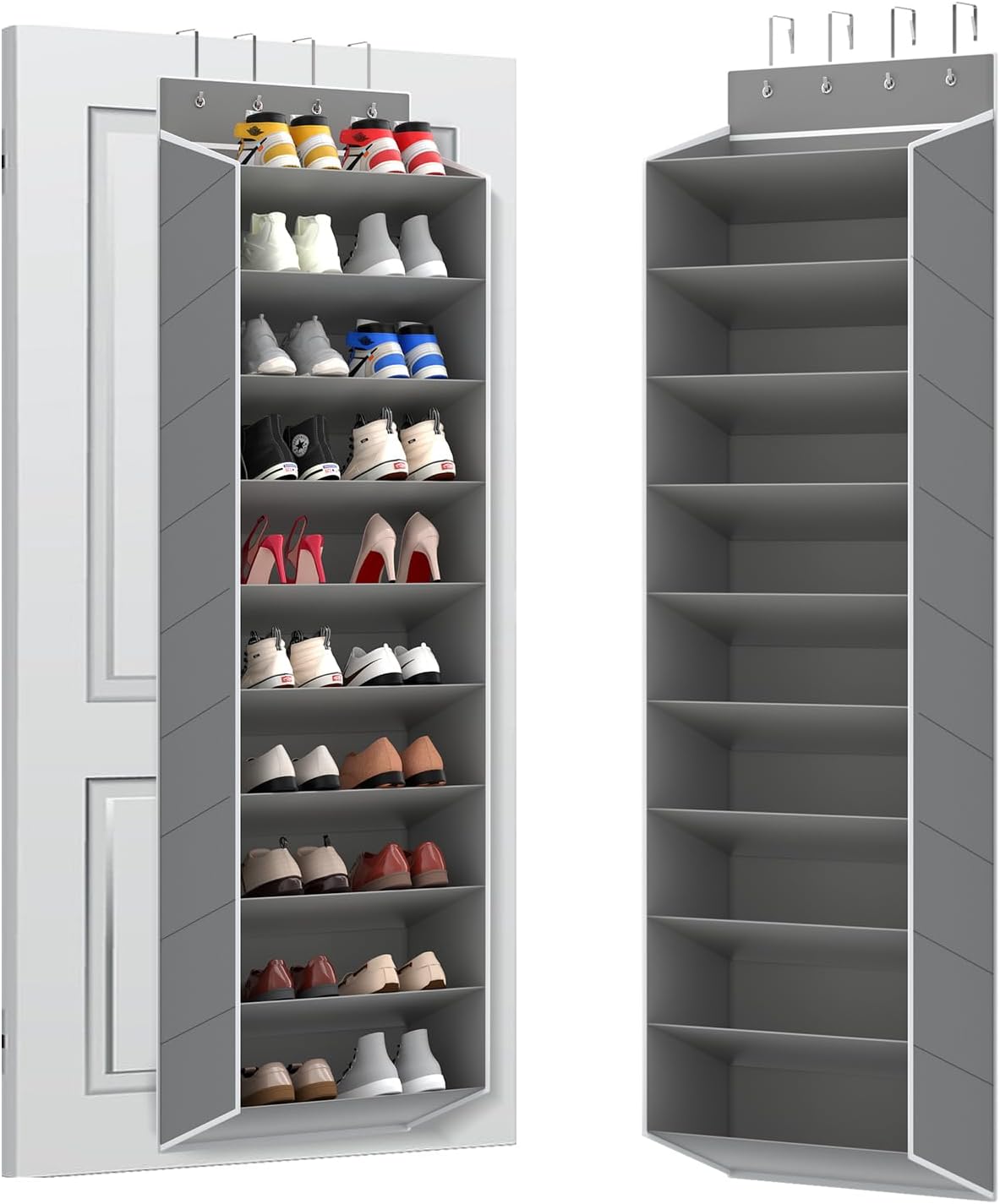 10-Tier Over-the-Door Shoe Organiser