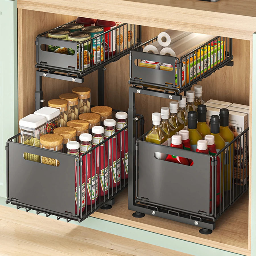 2-Tier Under-Sink Pull-Out Organizer