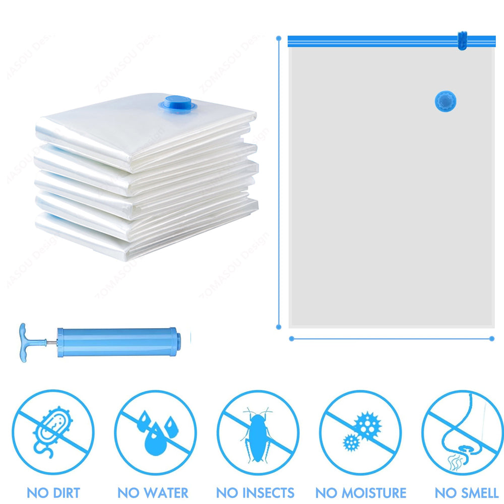 Reusable Vacuum Storage Bags with Hand Pump