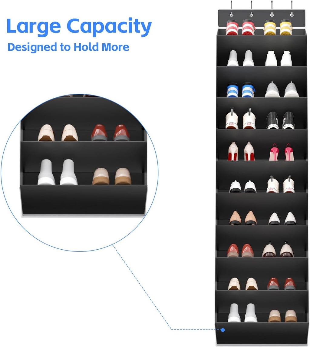 10-Tier Over-the-Door Shoe Organiser