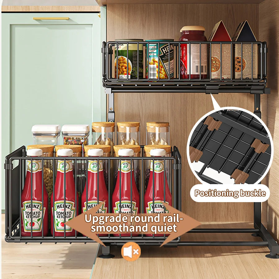 2-Tier Under-Sink Pull-Out Organizer