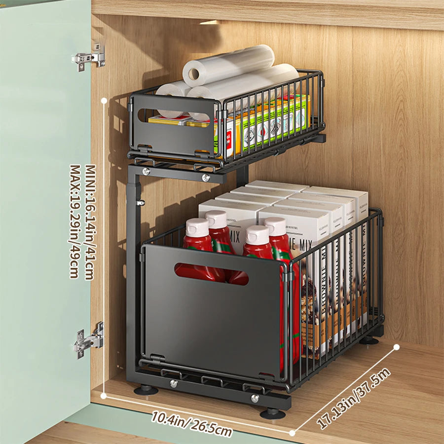 2-Tier Under-Sink Pull-Out Organizer