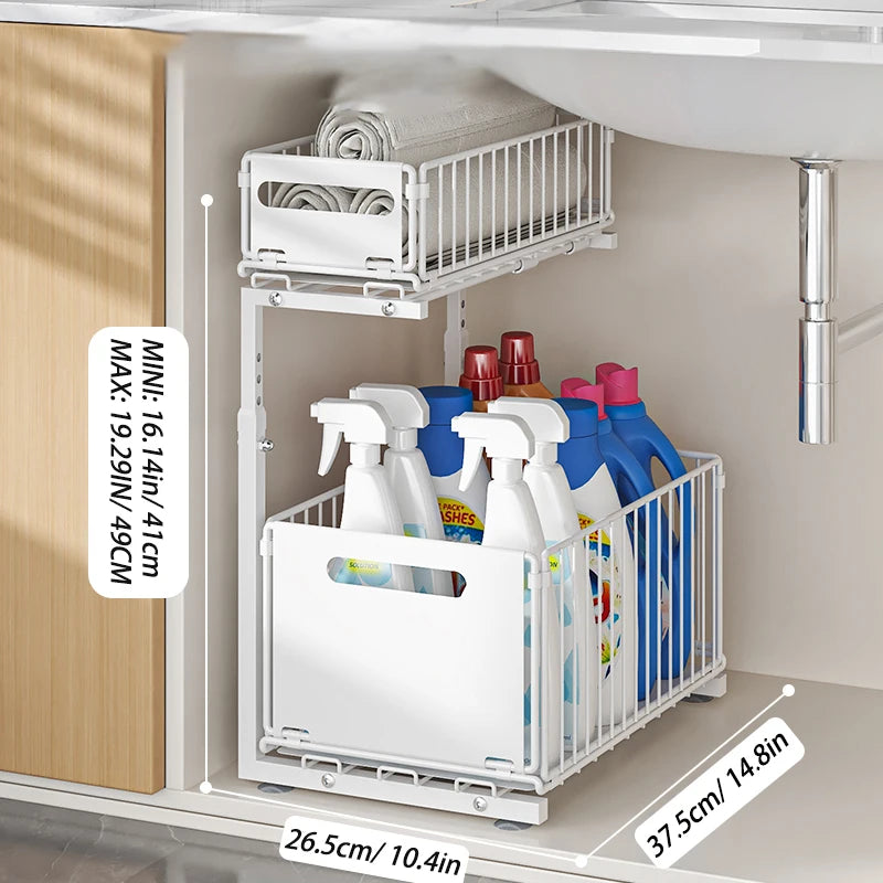 2-Tier Under-Sink Pull-Out Organizer