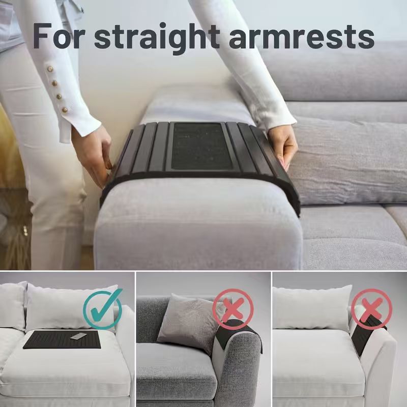 Foldable Bamboo Sofa Armrest Tray