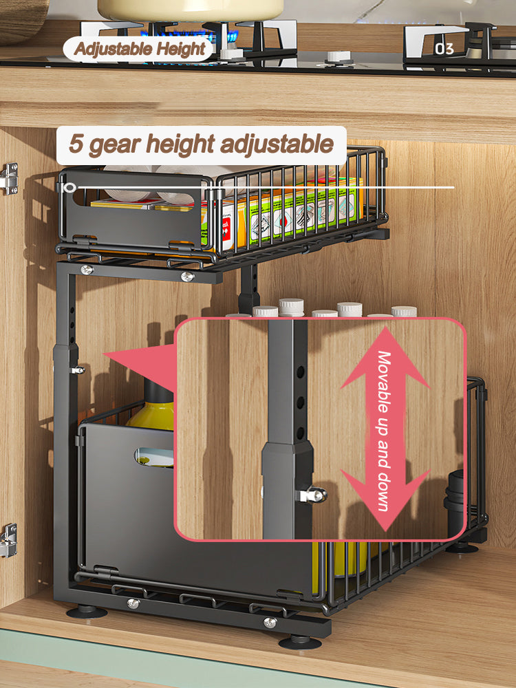 2-Tier Under-Sink Pull-Out Organizer