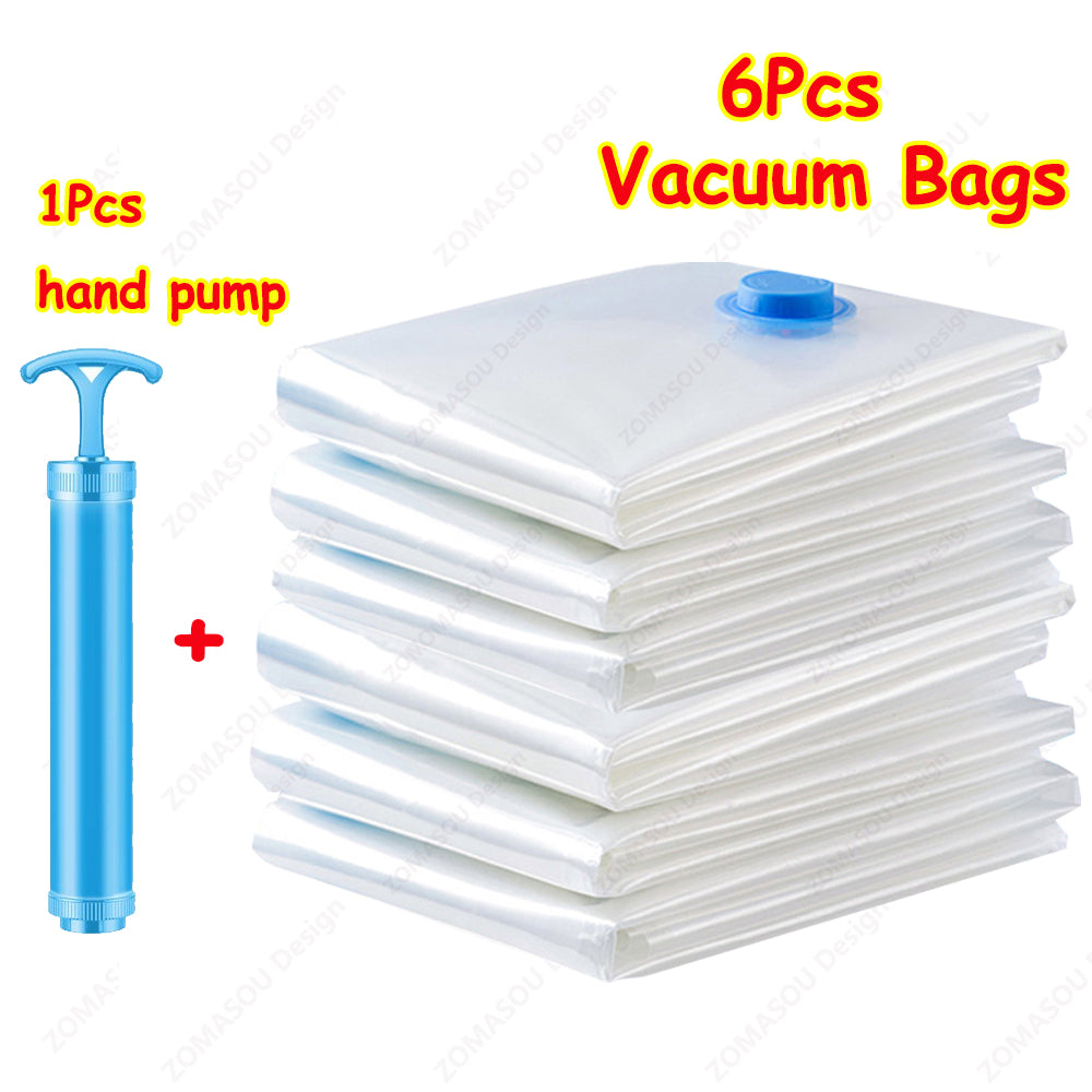 Reusable Vacuum Storage Bags with Hand Pump